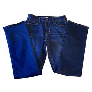 3/$15 Old Navy Mid Rise Kicker Boot-Cut Dark Wash Blue Jeans